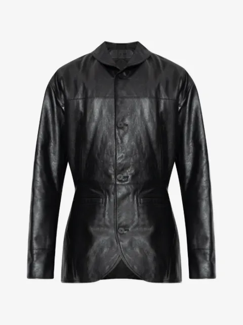 Jacquemus The Gardian leather button-up jacket