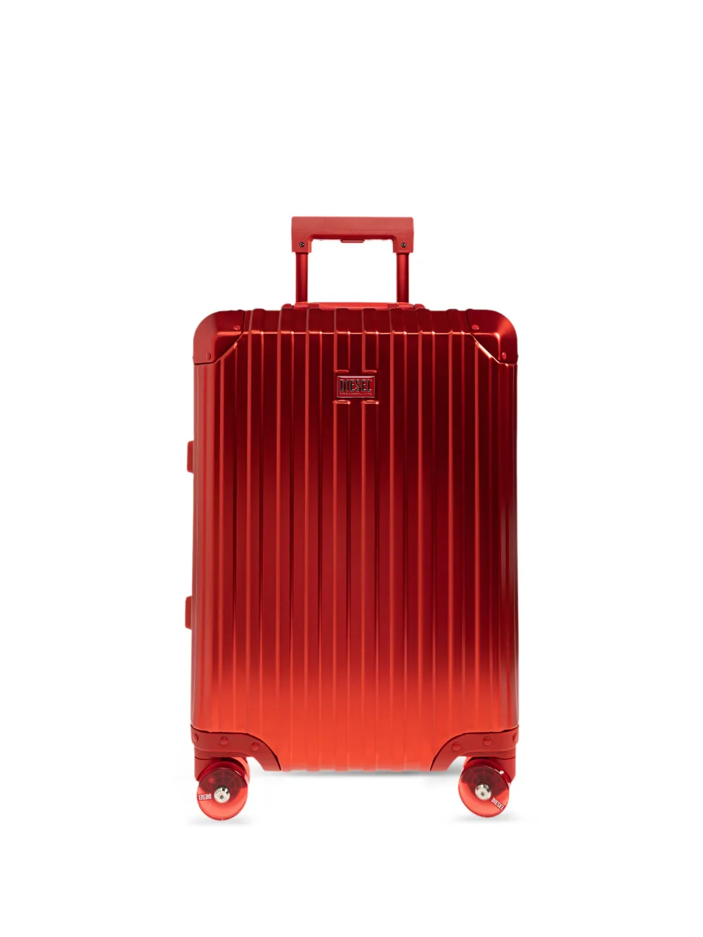 Diesel metallic grooved luggage - Rosso