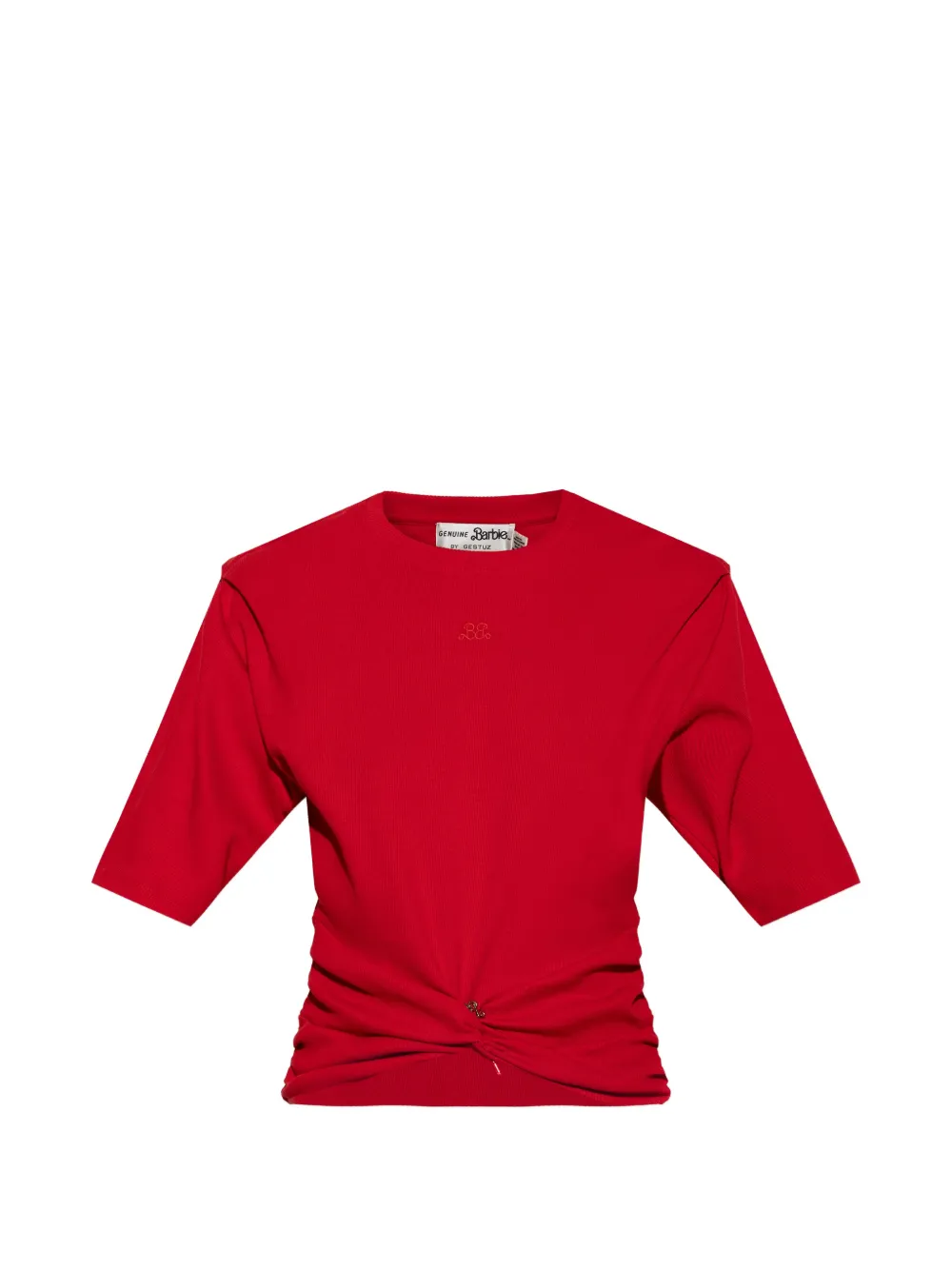 Gestuz twist-detail T-shirt - Rosso