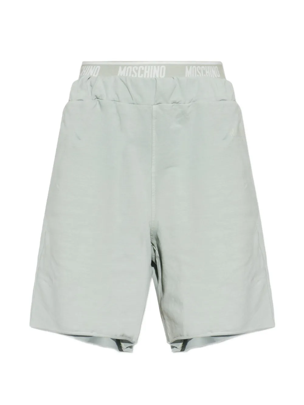 Moschino logo-waistband shorts - Grün