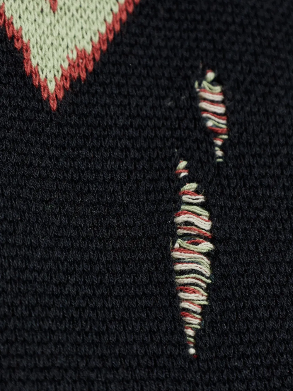 AllSaints Chase gerafeld intarsia vest Zwart