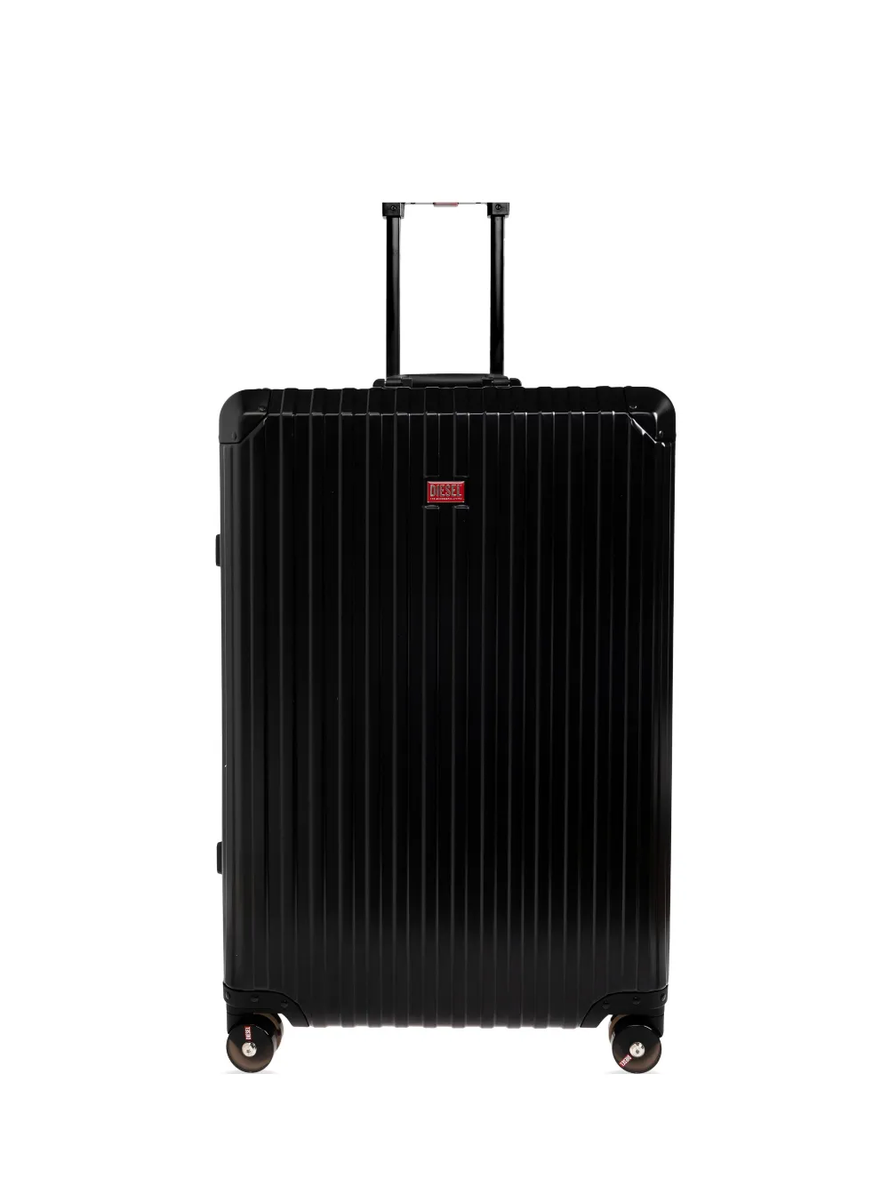 Diesel ribbed aluminium suitcase - Nero