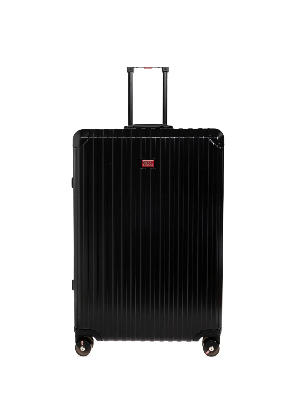 Diesel ribbed aluminium suitcase - Nero