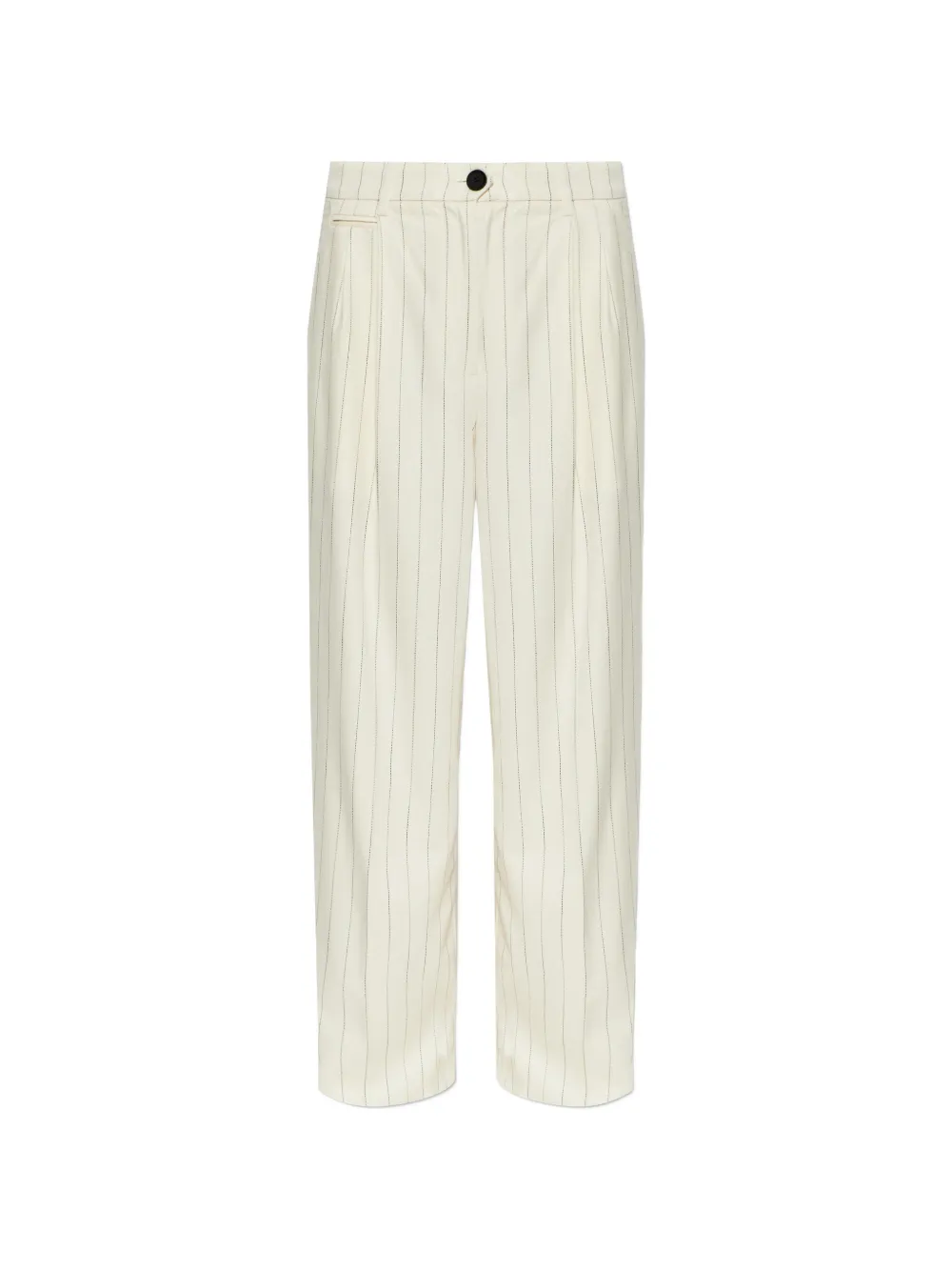 Allsaints Olga Pinstripe Trousers In Neutral