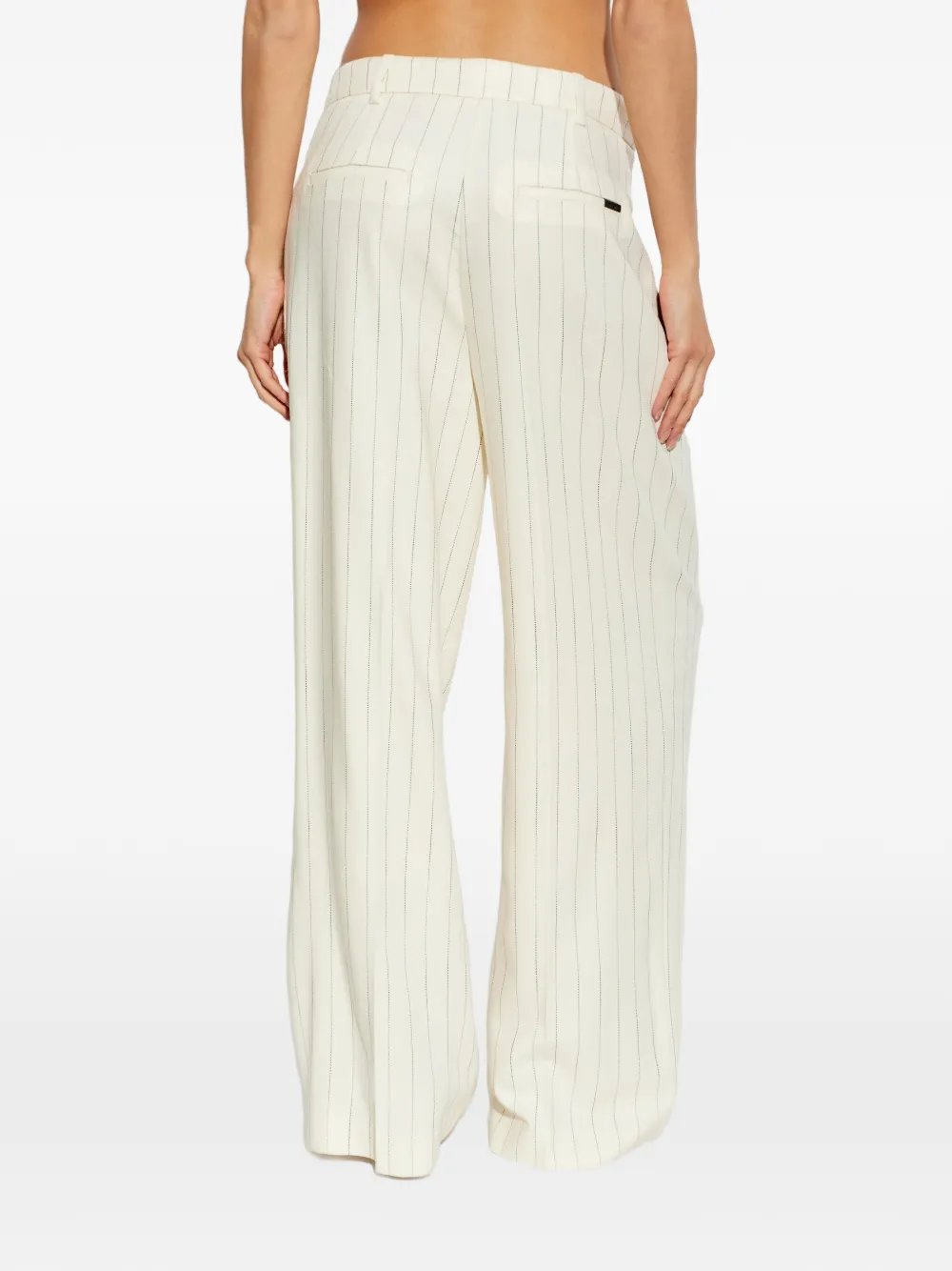 AllSaints Olga broek met krijtstreep Beige