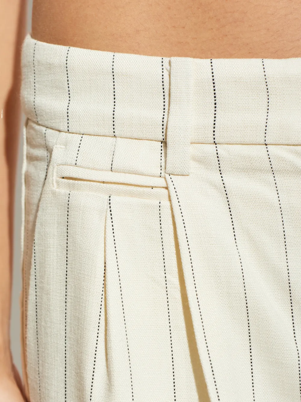 AllSaints Olga broek met krijtstreep Beige
