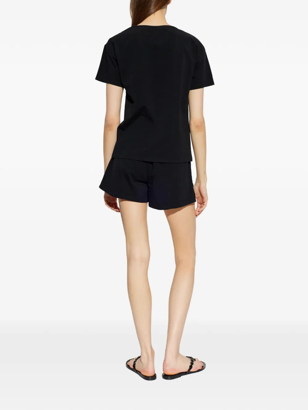 Moschino Tweedelige pyjama set met logo Zwart