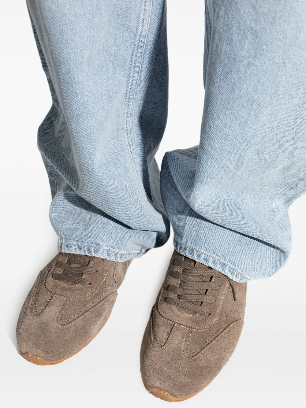 AllSaints Sneakers met suède vlakken Bruin