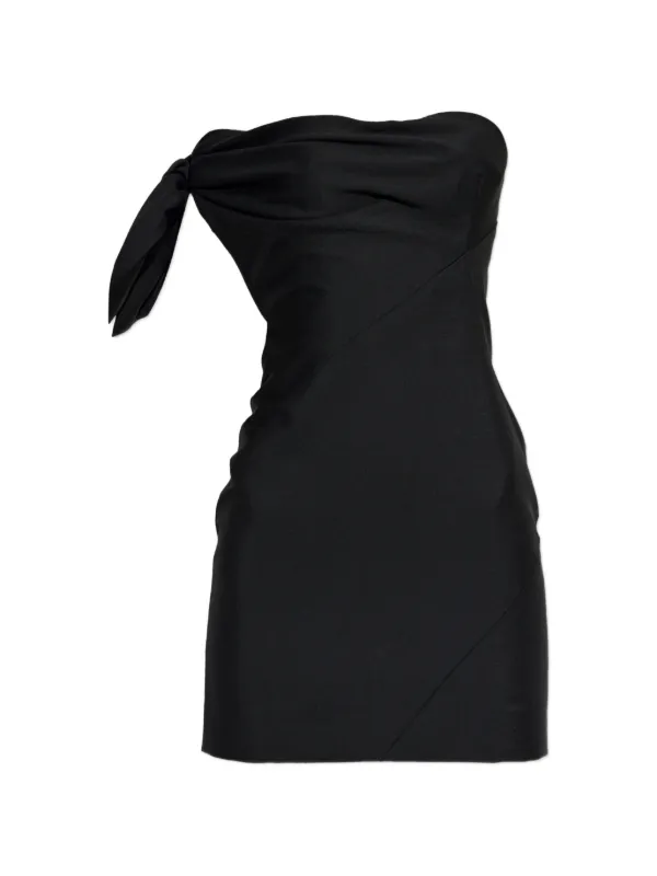 Givenchy Bow-detail Draped Dress - Black Givenchy Bow-detail Draped Dress - Black