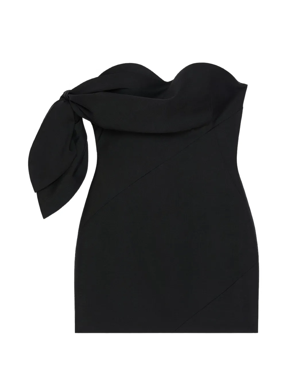 Givenchy Mini-bustierjurk van wol en mohair met strik Zwart