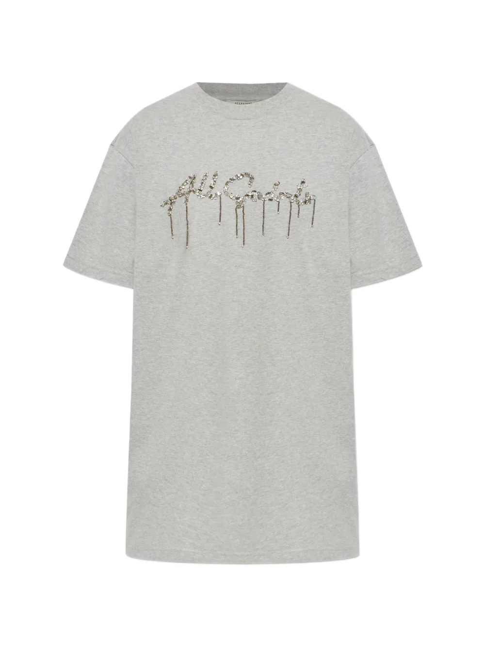 AllSaints T-shirt con logo e paillettes - Grigio