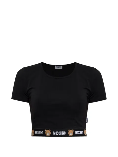 Moschino logo-print cropped T-shirt