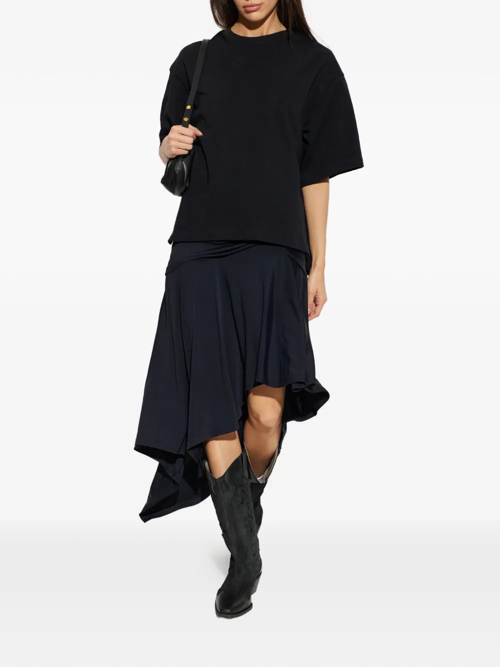 AllSaints Esme Amelie T-shirt met gehaakt patroon Zwart
