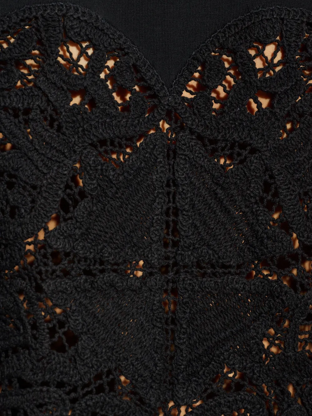 AllSaints Esme Amelie T-shirt met gehaakt patroon Zwart