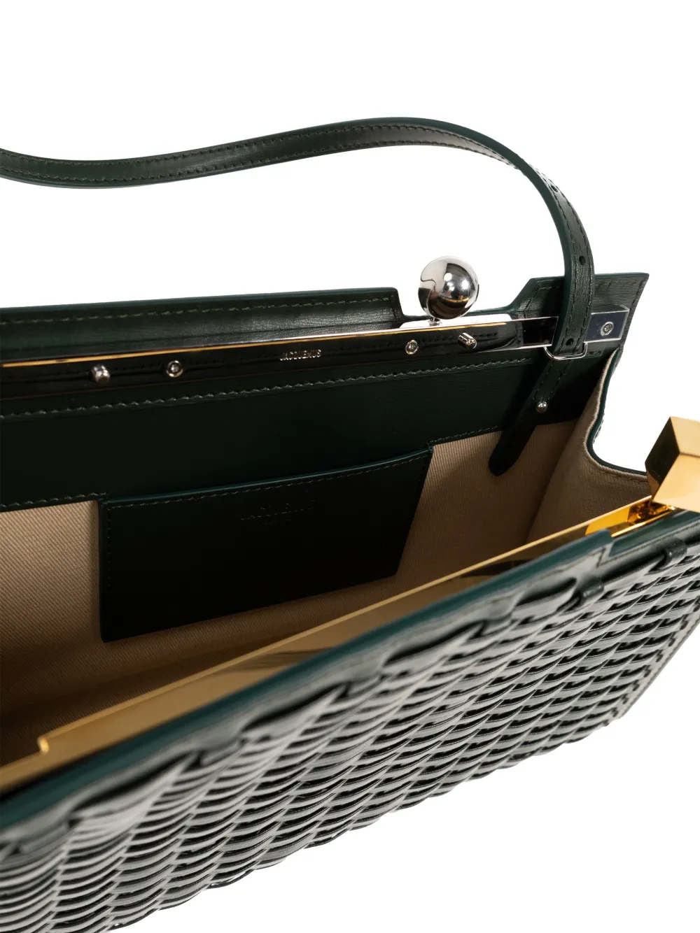 Jacquemus Salon geweven leren shopper Groen