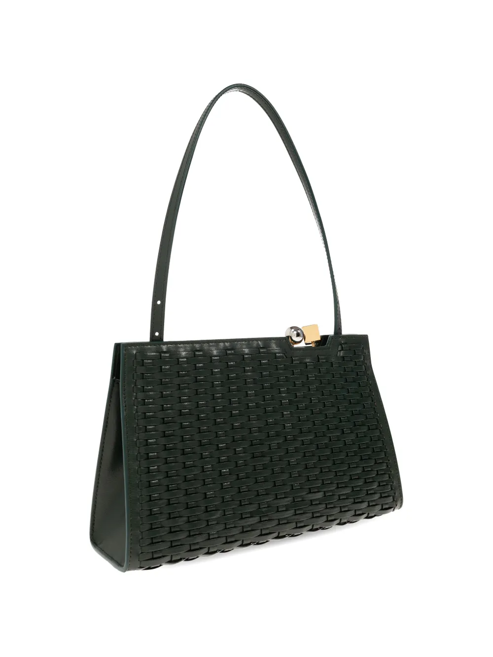 Jacquemus Salon geweven leren shopper Groen