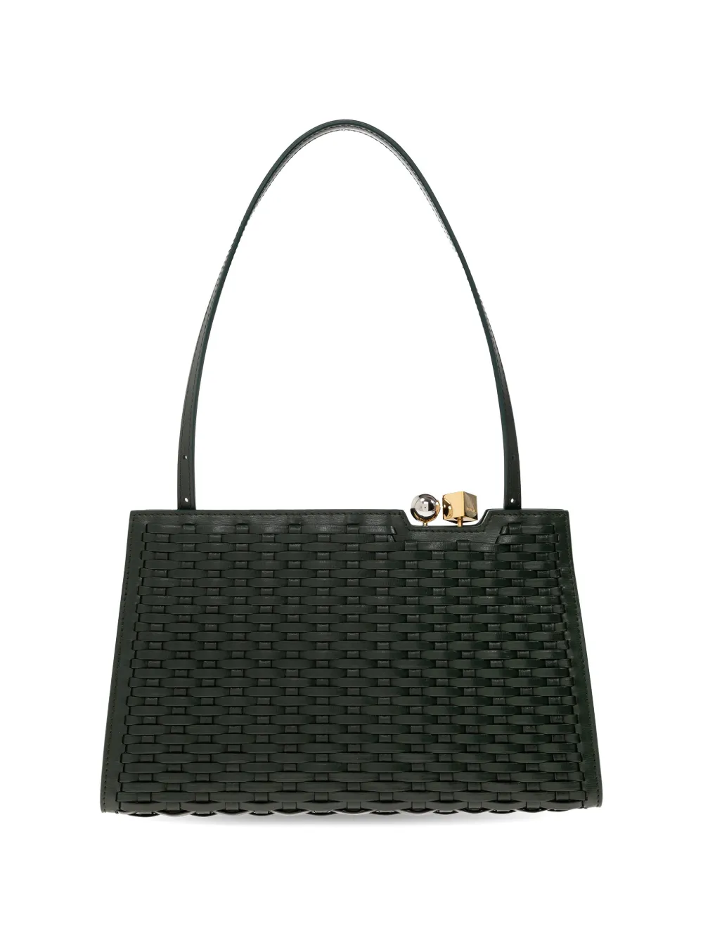 Jacquemus Salon woven leather tote bag - Verde