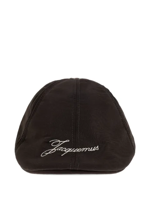 Jacquemus logo-embroidered flat cap
