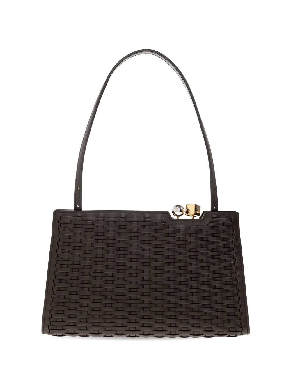 Jacquemus Salon woven leather tote bag - Brown