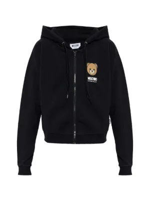 【新品】MOSCHINO  モスキーノ ブラック ニットパーカー MOSCHINO (モスキーノ) ベアプリント プルオーバー パーカー TAILOR