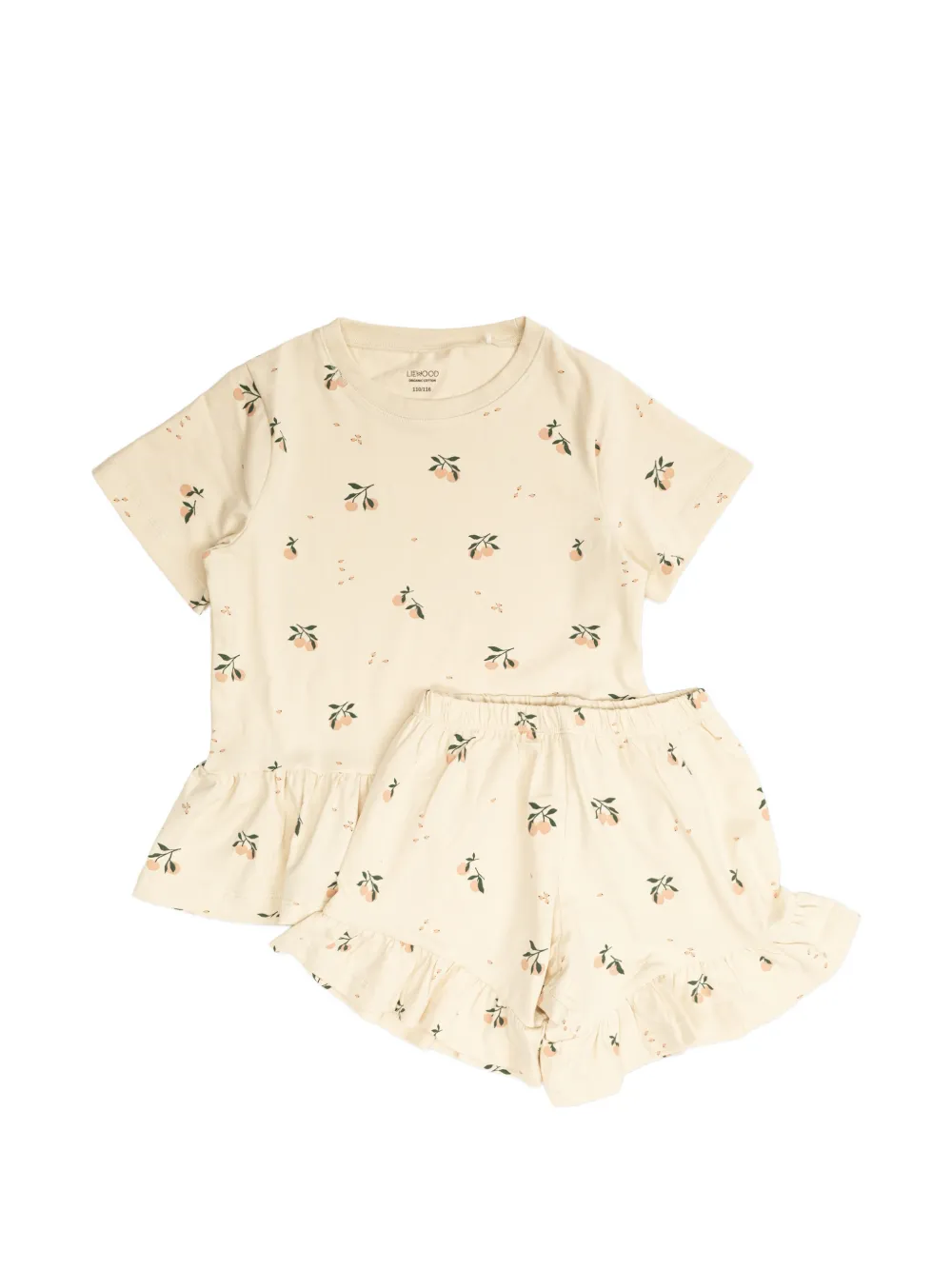 Liewood ruffled-detail printed shorts set - Toni neutri