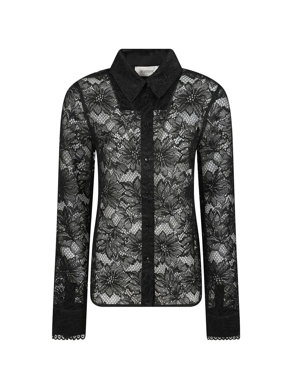 Sportmax floral-lace shirt - Black