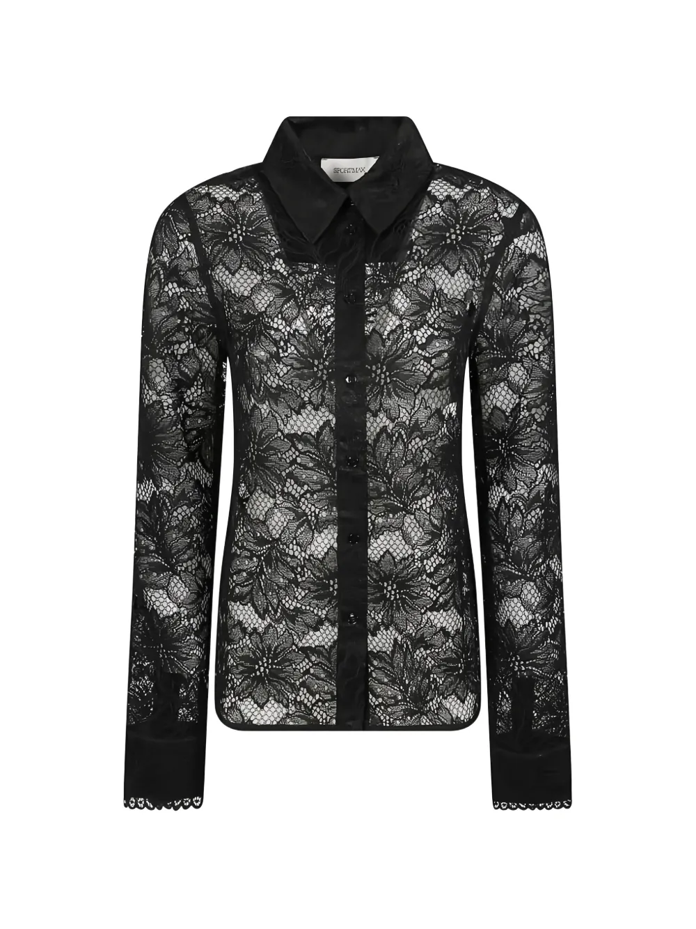 Sportmax floral-lace shirt - Schwarz