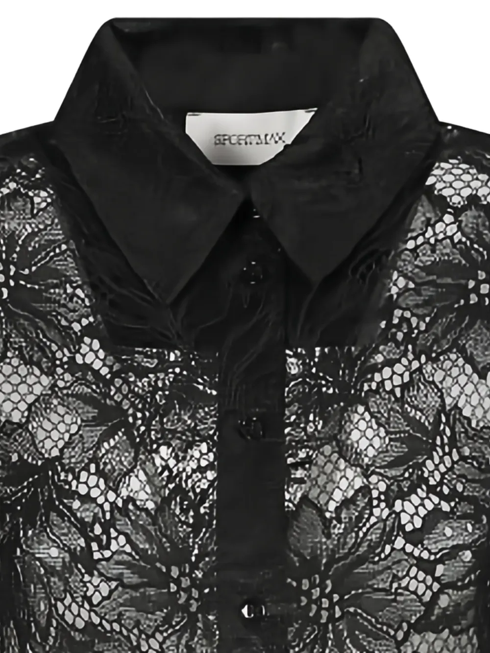 Sportmax Shirt met bloemenkant Zwart