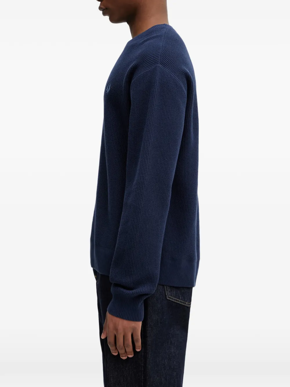Fred Perry Trui met geborduurd logo Blauw