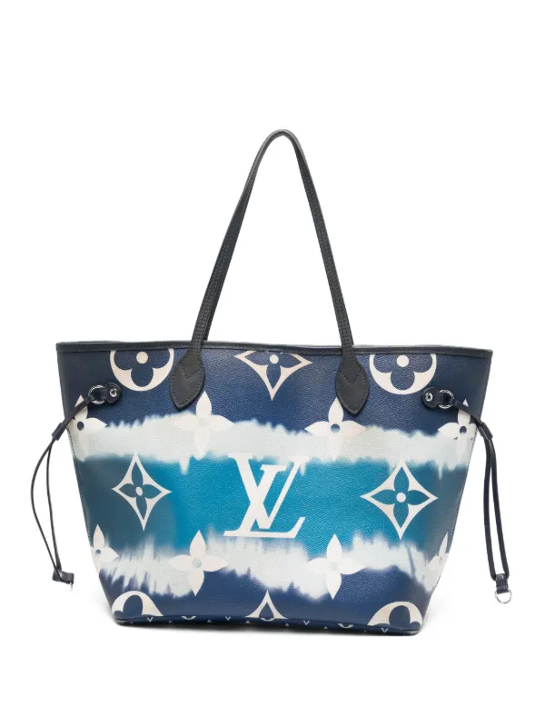 Louis Vuitton Pre-owned 2020 MM Neverfull Escale Tote Bag in Blue