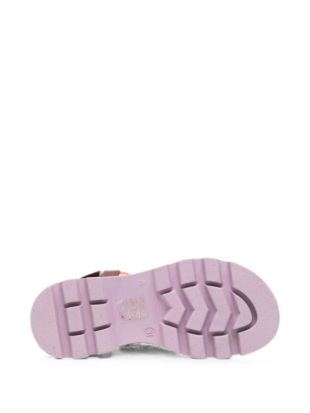 Marni Kids logo-print rope-detail sandals Rood