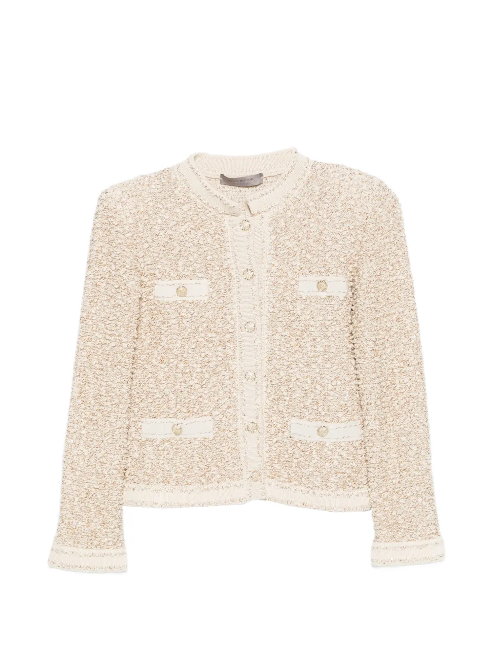 D.Exterior bouclé button-up jacket - Toni neutri