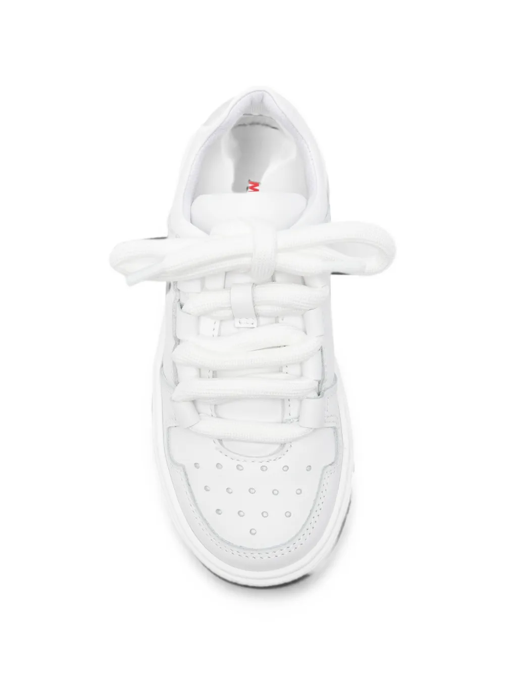 Marni Kids logo-print leather sneakers Wit