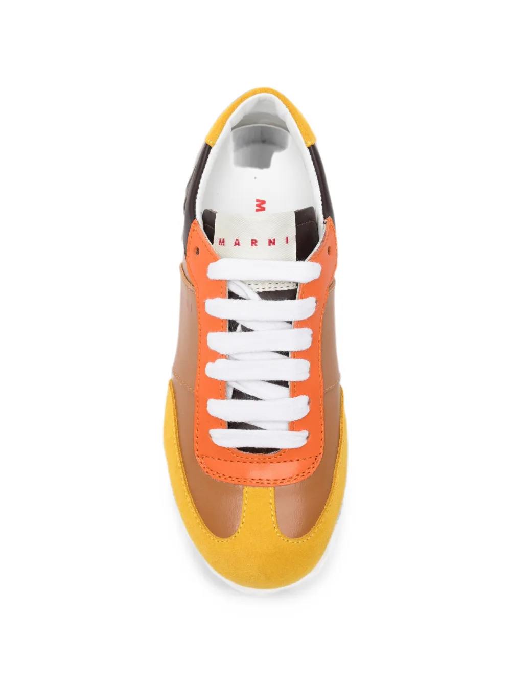 Marni Kids logo-print panelled sneakers Beige