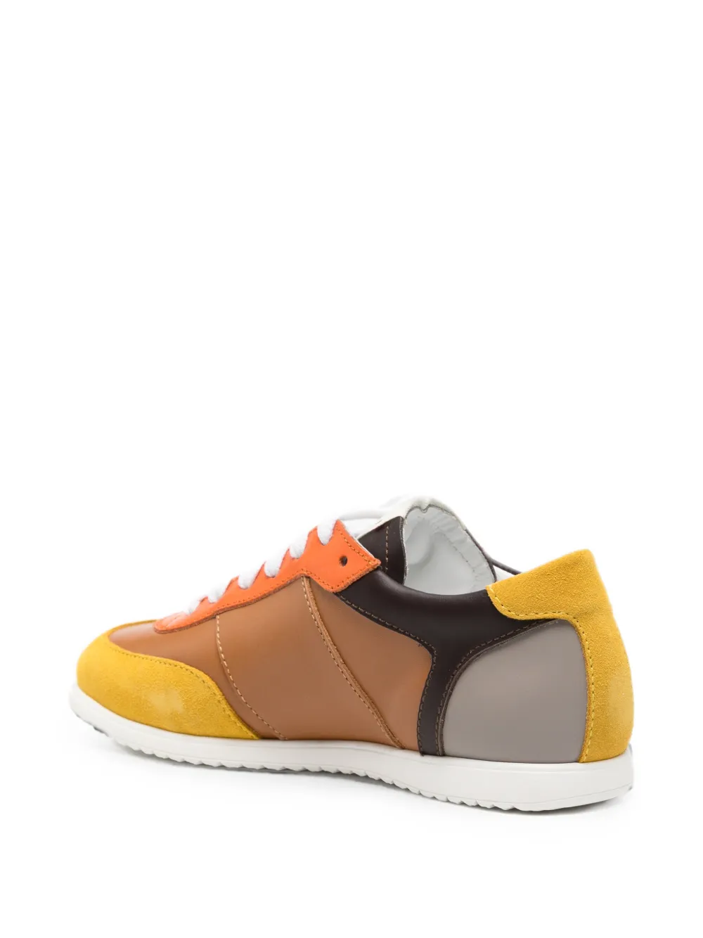 Marni Kids logo-print panelled sneakers Beige