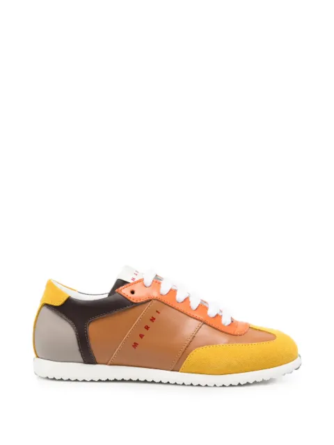 Marni Kids logo-print panelled sneakers