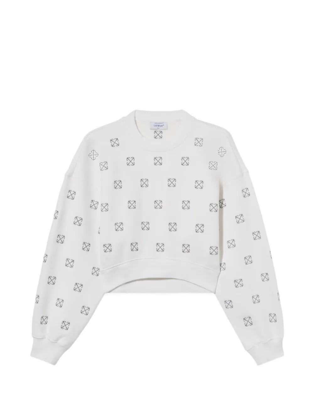 Off-White lurex Little Arrows sweatshirt - Bianco