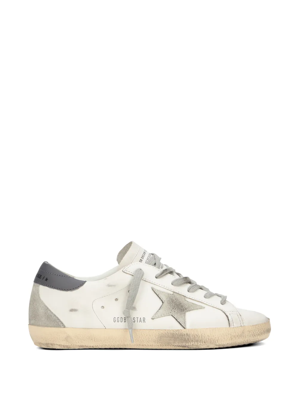 Golden Goose Super-Star distressed sneakers Wit