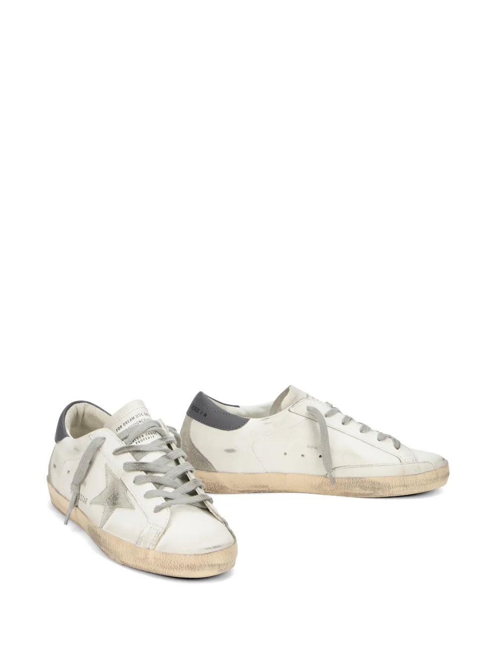 Golden Goose Super-Star distressed sneakers Wit