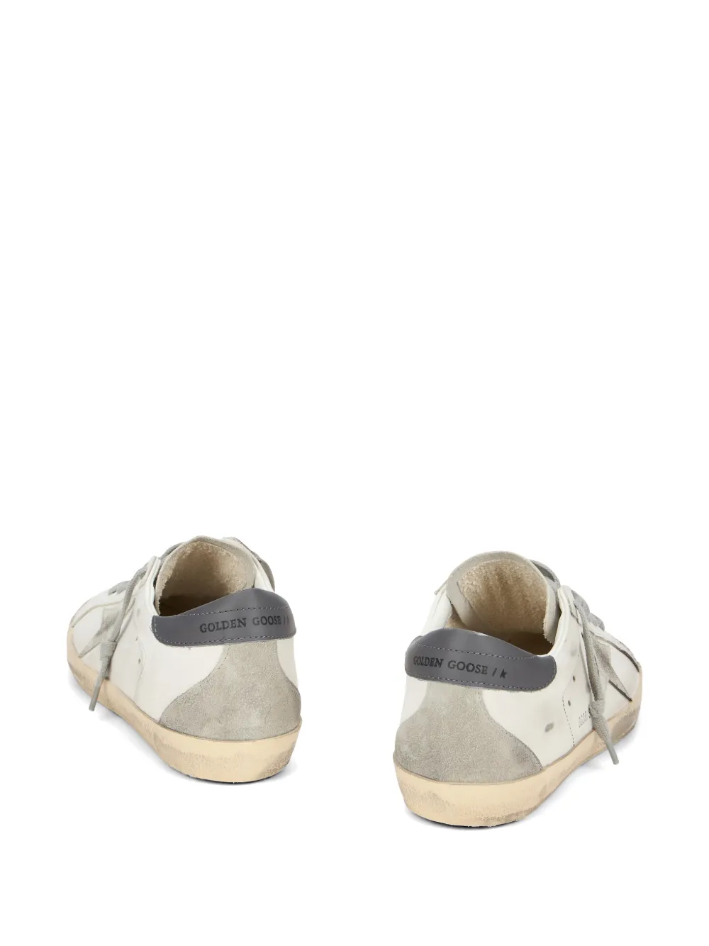 Golden Goose Super-Star distressed sneakers Wit