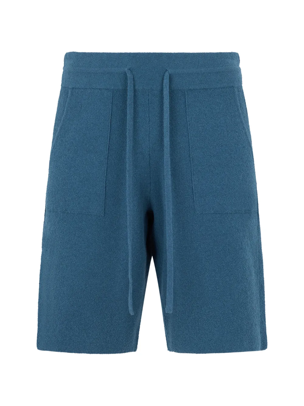 Roberto Collina bouclé-knit drawstring shorts - Blau