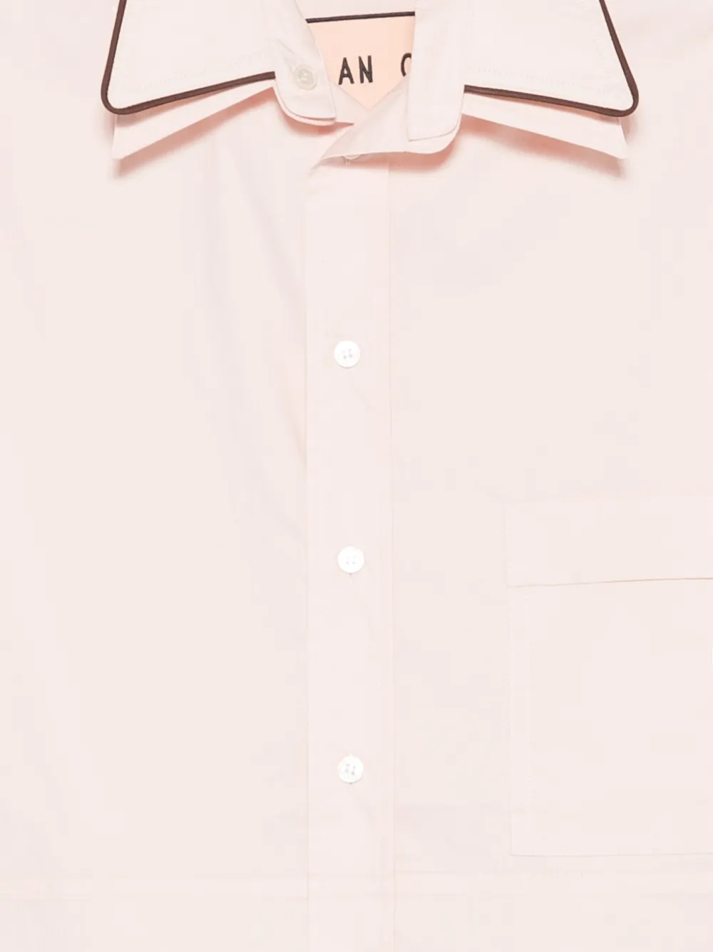  Plan C Camisa Con Ribete En Contraste - Rosa 