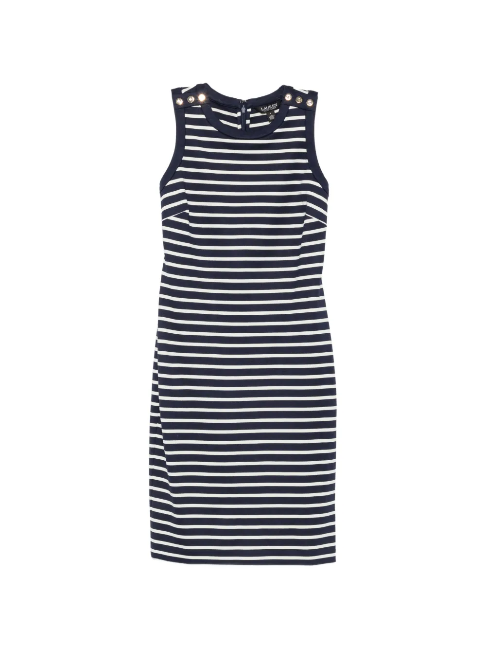 Lauren Ralph Lauren Taysin striped button-detail dress - Blu