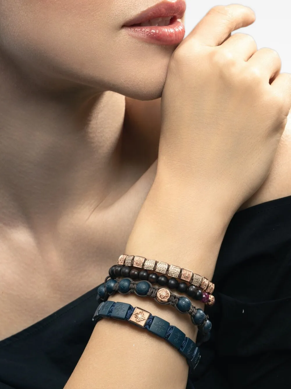 Shamballa Jewels matte diamond bracelet - Blu