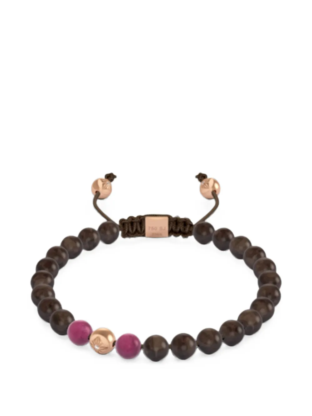 Shamballa Jewels beaded ruby and diamond bracelet - Marrone