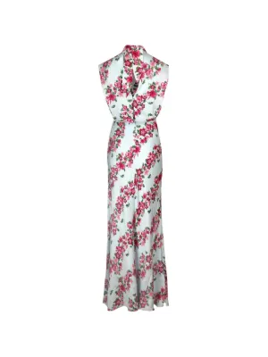 sachin and babi light blue dress ASOS EDITION pretty floral embroidered maxi dress with open back