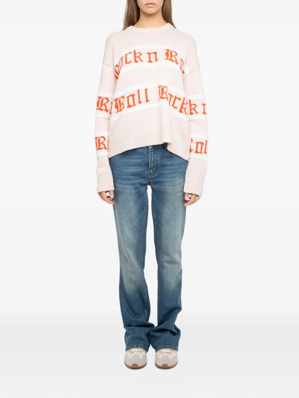  Zadig&voltaire Pull Markuz à Rayures - Rose 