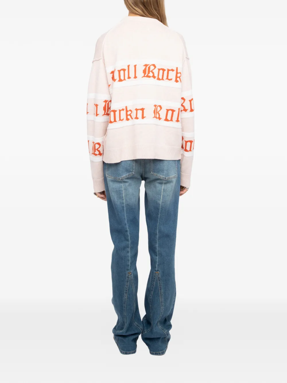  Zadig&voltaire Pull Markuz à Rayures - Rose 
