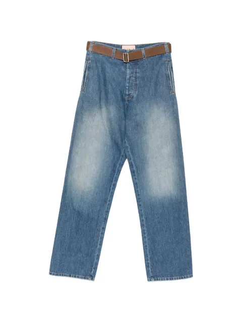 Plan C belted faded jeans