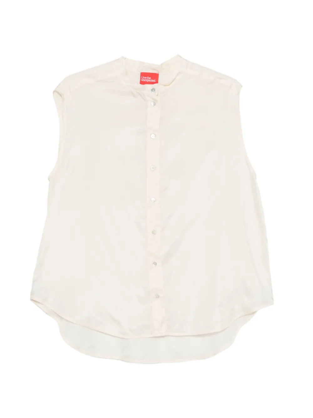 Merci sleeveless band-collar blouse - Toni neutri